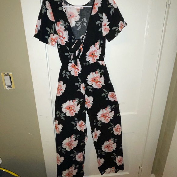 floral romper pants